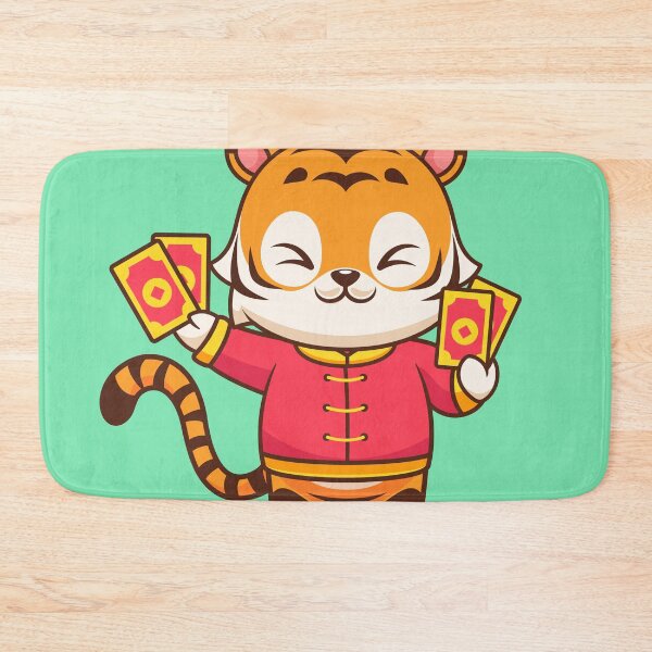 Item preview, Cute Chinese Tiger Holding Angpao Cartoon Vector Icon Illustration designed and sold by hjian8219.