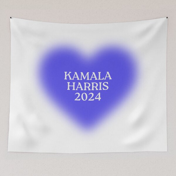 Item preview, Kamala Harris 2024 Blue Aura Heart designed and sold by amyshira7.