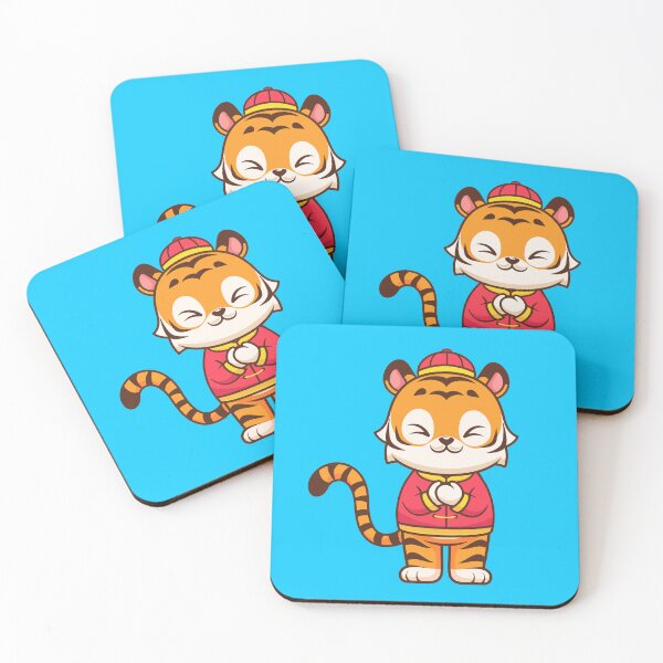 Item preview, Cute Chinese Tiger Greeting Cartoon Vector Icon Illustration designed and sold by hjian8219.