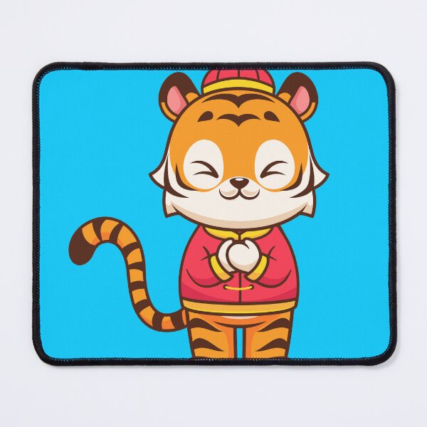 Item preview, Cute Chinese Tiger Greeting Cartoon Vector Icon Illustration designed and sold by hjian8219.
