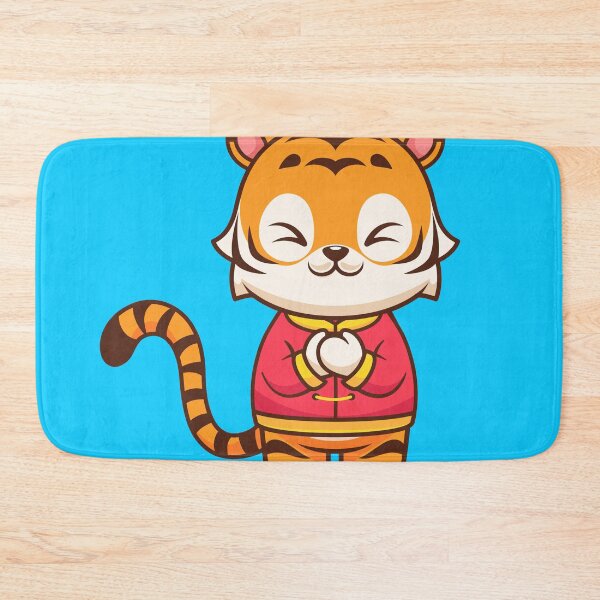 Item preview, Cute Chinese Tiger Greeting Cartoon Vector Icon Illustration designed and sold by hjian8219.