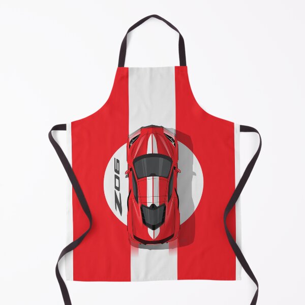 Item preview, Chevy Corvette C8 Red Stripes Top Down Illustration designed and sold by blackdogshop.