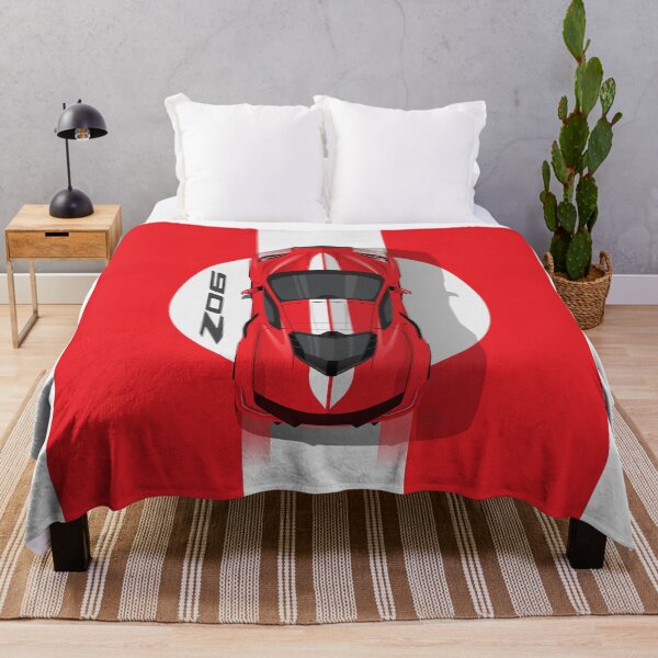 Item preview, Chevy Corvette C8 Red Stripes Top Down Illustration designed and sold by blackdogshop.