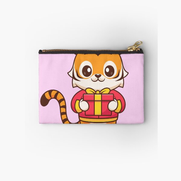 Item preview, Cute Chinese Tiger Holding Gift Box Cartoon Vector Icon Illustration designed and sold by hjian8219.