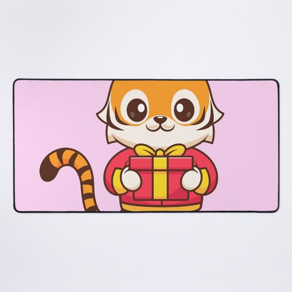 Item preview, Cute Chinese Tiger Holding Gift Box Cartoon Vector Icon Illustration designed and sold by hjian8219.