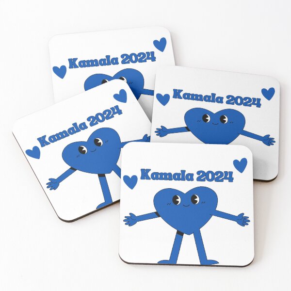 Item preview, Kamala Harris 2024 Blue Dancing Cute Heart designed and sold by amyshira7.