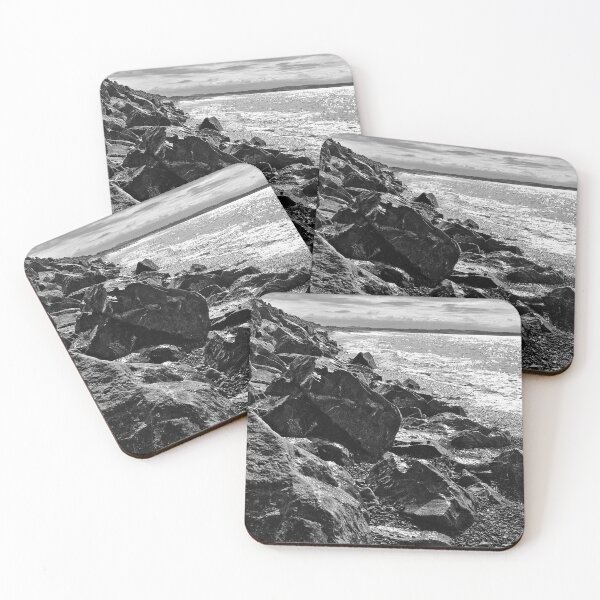 Item preview, Nova Scotia Canada Black And White Beach designed and sold by Sartoris Art.