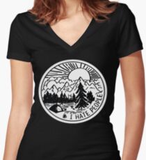 Ich hasse Menschen Tailliertes T-Shirt mit V-Ausschnitt