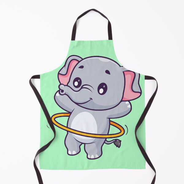 Item preview, Cute Elephant Playing Hula Hoop Cartoon Vector Icon Illustration designed and sold by hjian8219.