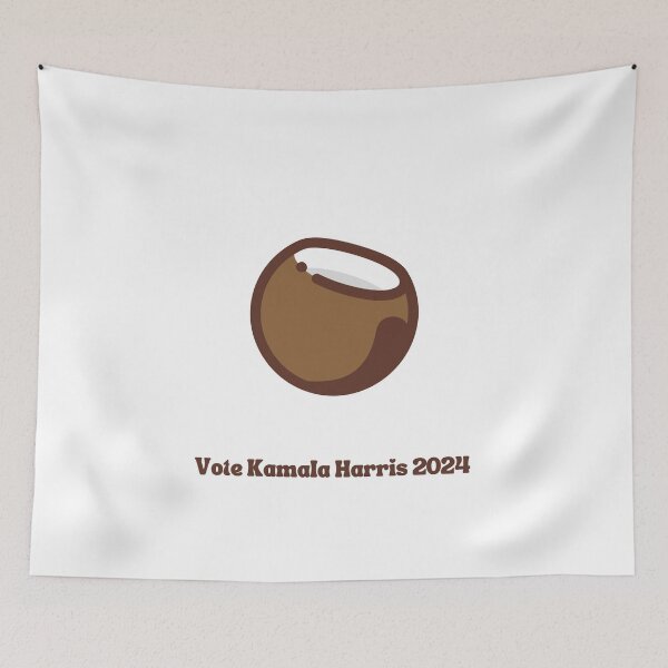 Item preview, Vote Kamala Harris 2024 Brown Coconut Splash designed and sold by amyshira7.