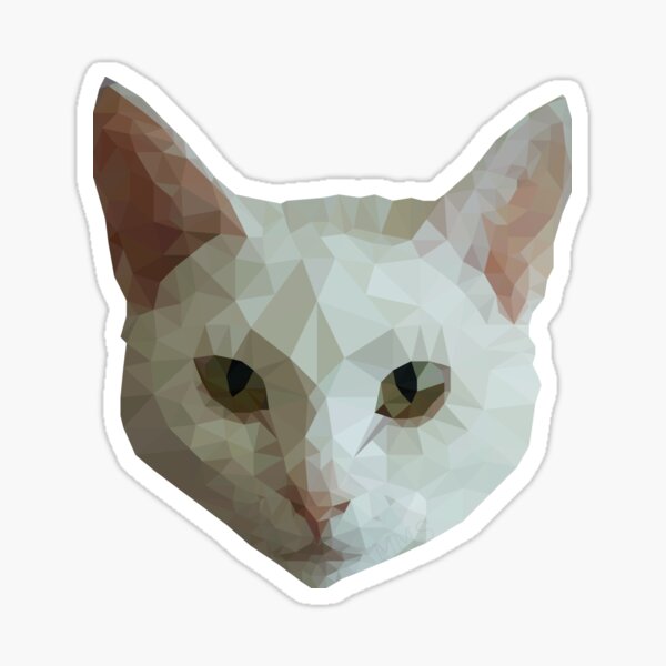 Low Poly Cat Sticker
