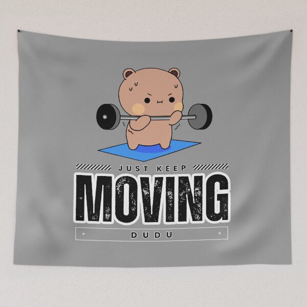 Item preview, DuDu Bear Weightlifting: Motivational Fitness Design designed and sold by Pandety.