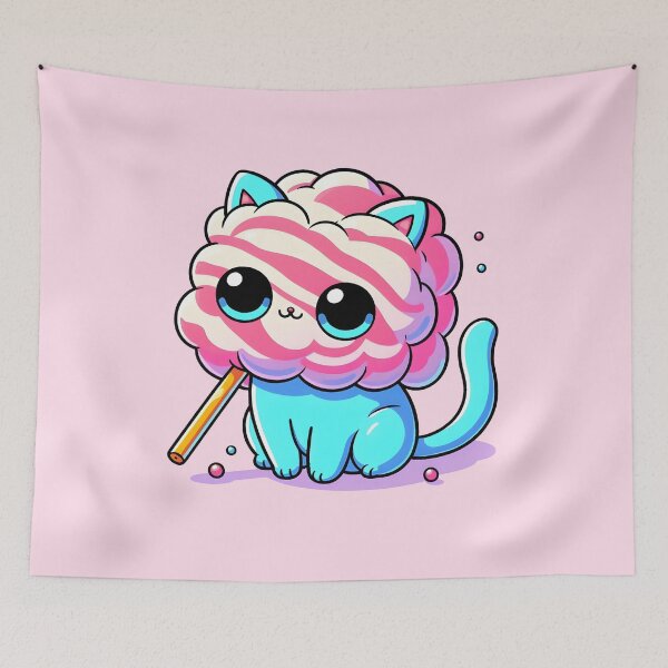 Item preview, Cotton candy cat designed and sold by Anna Halasek.
