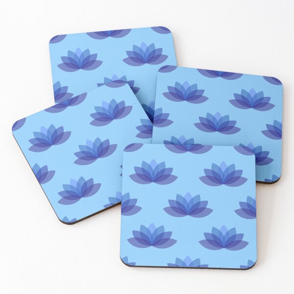Item preview, Patrón de flor de loto azul designed and sold by SJ-Merch.