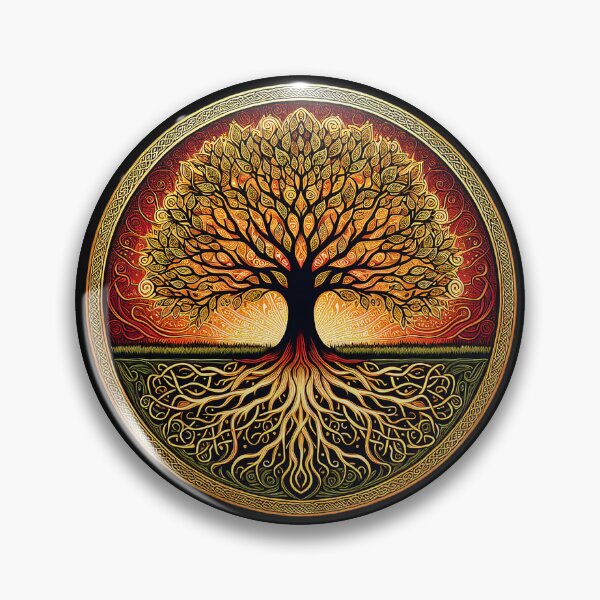 Item preview, Tree of Life on Fire Celtic Knots Border designed and sold by HolidayT-Shirts.
