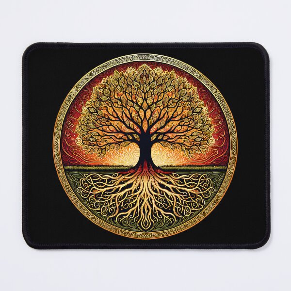 Item preview, Tree of Life on Fire Celtic Knots Border designed and sold by HolidayT-Shirts.