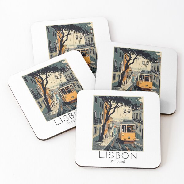 Item preview, A Vintage Travel Illustration of Lisbon - Portugal  designed and sold by GoodOldVintage.