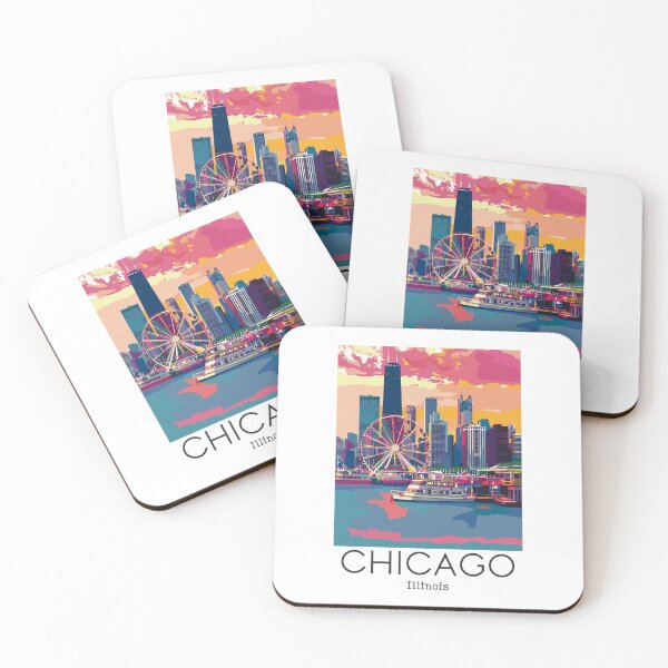 Item preview, A Vintage Travel Illustration of Chicago - Illinois - US  designed and sold by GoodOldVintage.