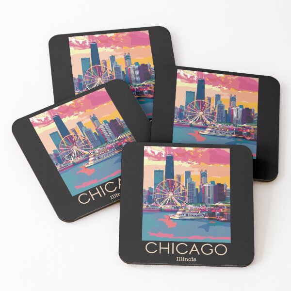 Item preview, A Vintage Travel Illustration of Chicago - Illinois - US  designed and sold by GoodOldVintage.