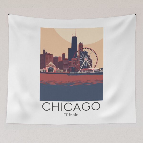 Item preview, A Vintage Travel Illustration of Chicago - Illinois - US  designed and sold by GoodOldVintage.