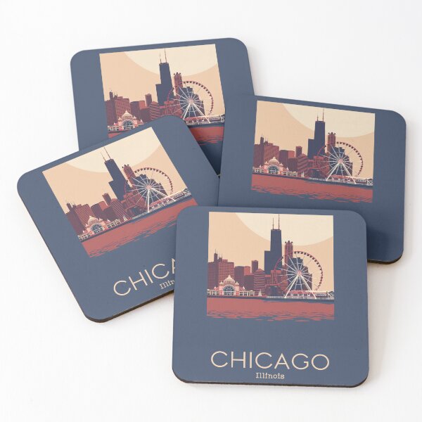 Item preview, A Vintage Travel Illustration of Chicago - Illinois - US  designed and sold by GoodOldVintage.