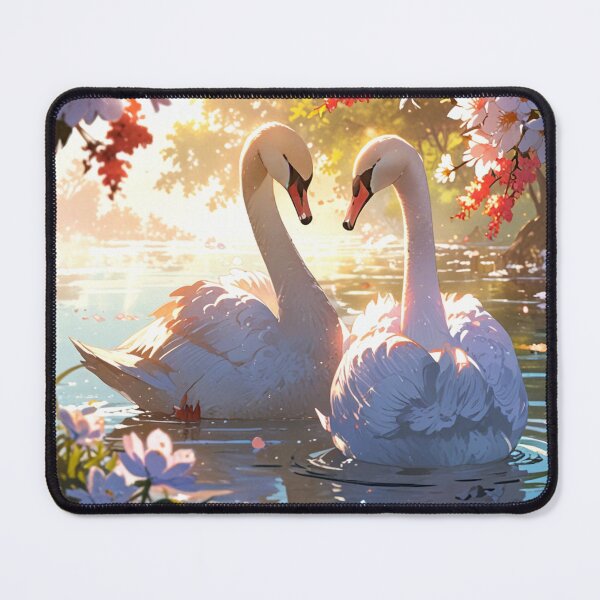 Item preview, Swans with lake and flowers. designed and sold by PatDoArt.
