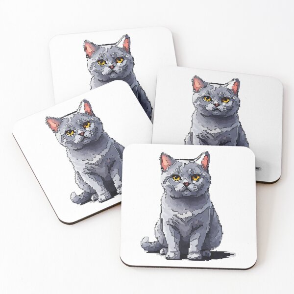 Item preview, Pixel British Shorthair Charm designed and sold by NaturePixel.