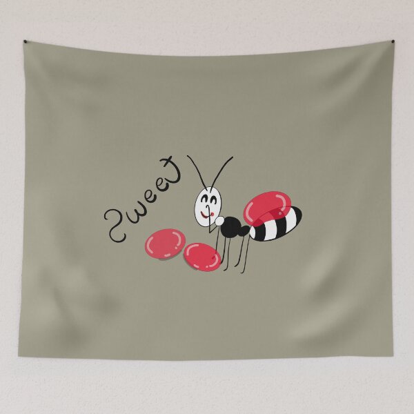 Item preview, Ant with candy doodle cartoon designed and sold by nongsao4.