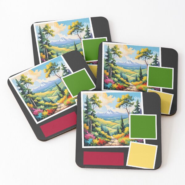 Item preview, Colors of a green, red and yellow landscape. designed and sold by Ciervo Primavera.