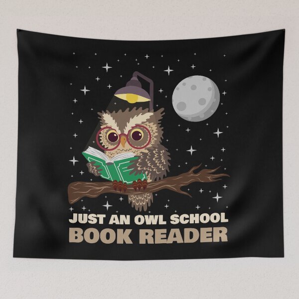 Item preview, Just an Owl School Book Reader designed and sold by ArtNoveltee.