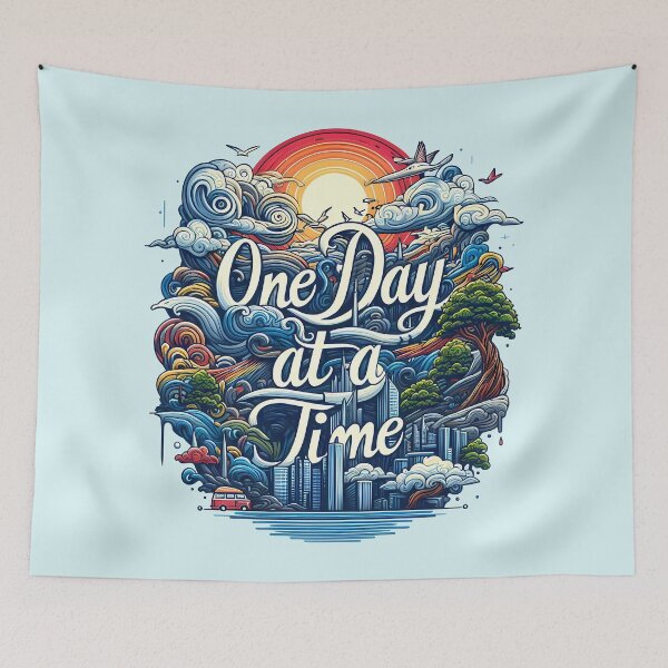 Item preview, One Day at a Time, typography designed and sold by maxmaj.