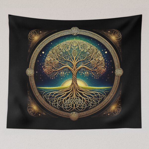 Item preview, Celtic Tree of Life Starry Serenity Celtic Knots designed and sold by HolidayT-Shirts.