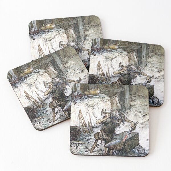 Item preview, Mime at the Anvil - Siegfried and the Twilight of the Gods - Arthur Rackham designed and sold by forgottenbeauty.
