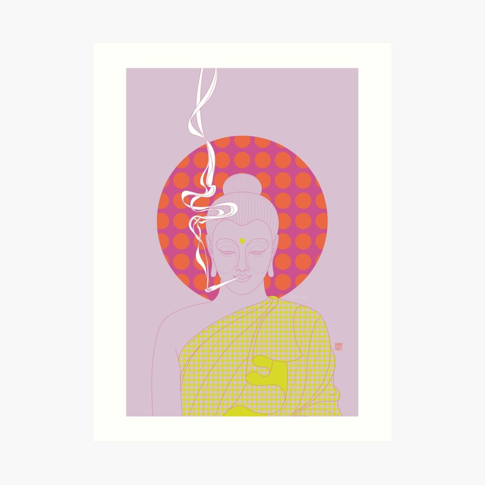 Buddha : Give Peace a Chance! (PopArtVersion) Art Print
