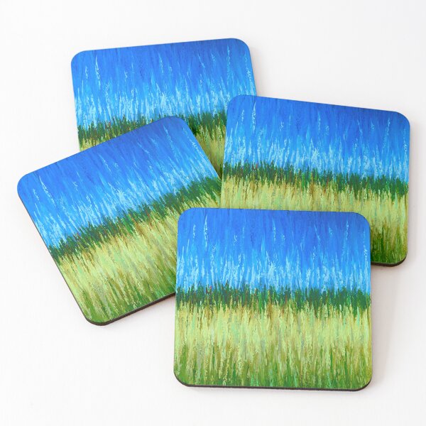 Item preview, Tall Grassy Meadow And Blue Sky Abstract Painting designed and sold by DEC02.