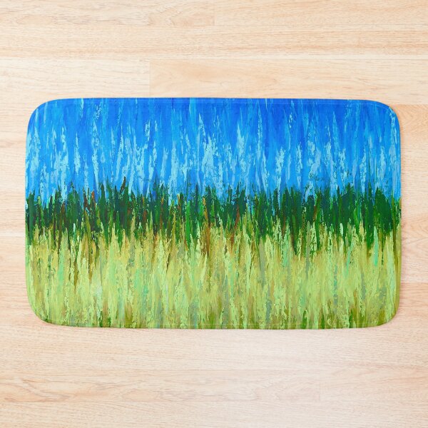 Item preview, Tall Grassy Meadow And Blue Sky Abstract Painting designed and sold by DEC02.