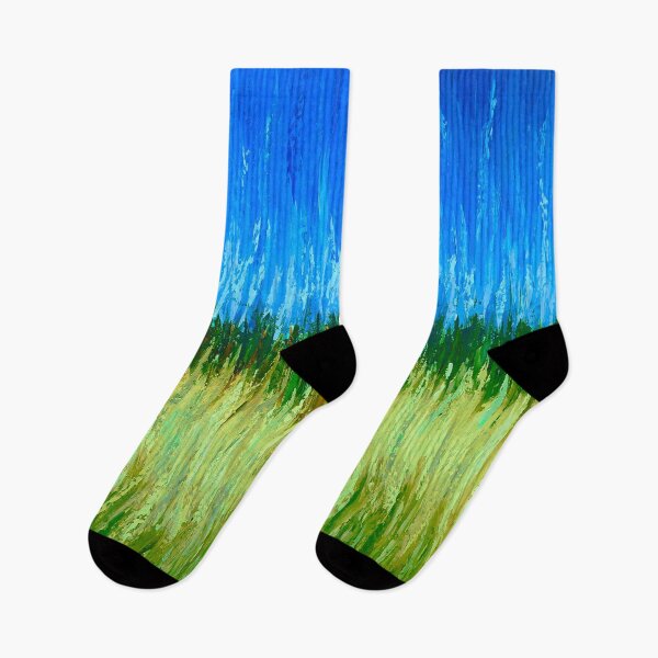 Item preview, Tall Grassy Meadow And Blue Sky Abstract Painting designed and sold by DEC02.