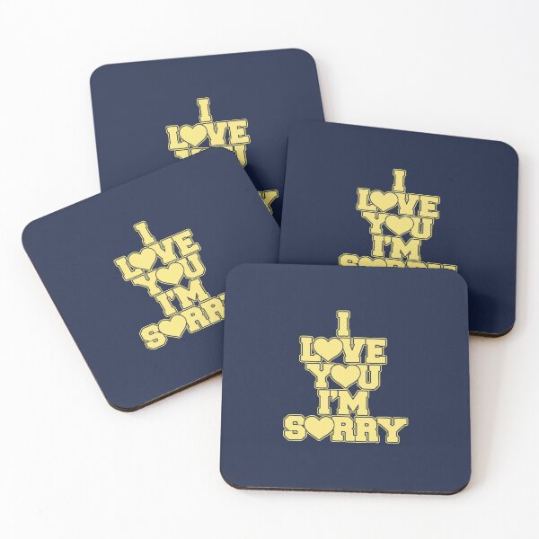Item preview, I Love You, I'm Sorry Yellow Heart Varsity Block Text designed and sold by aestheticqueen.