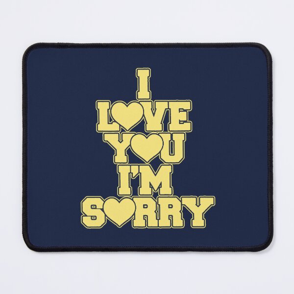 Item preview, I Love You, I'm Sorry Yellow Heart Varsity Block Text designed and sold by aestheticqueen.