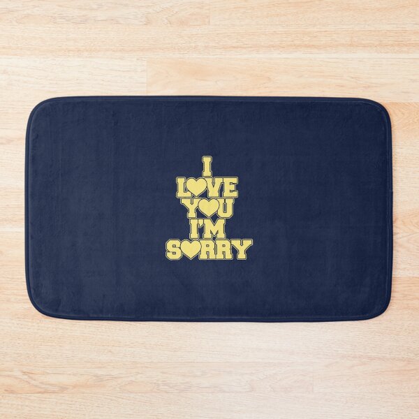 Item preview, I Love You, I'm Sorry Yellow Heart Varsity Block Text designed and sold by aestheticqueen.