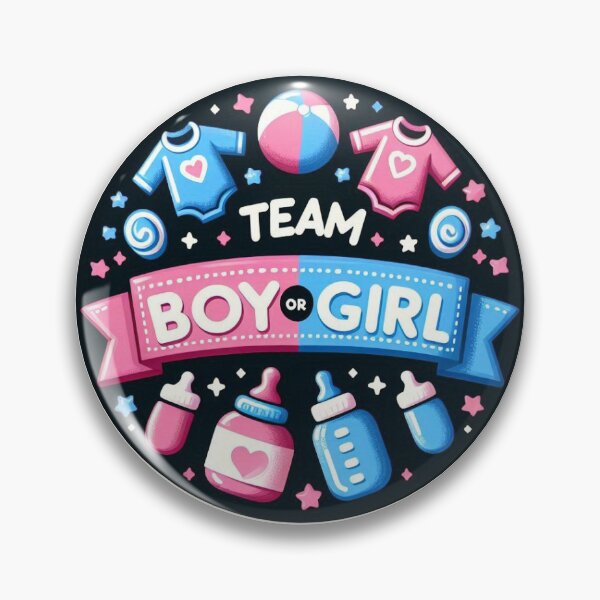 Artikelvorschau, Team Boy oder Team Girl Aufkleber Gender Reveal entworfen und verkauft von PassionforLove.