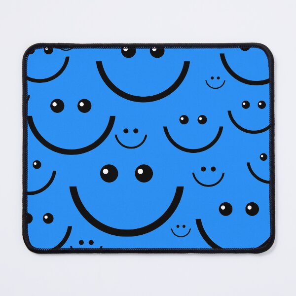 Item preview, blue happy face pattern print designed and sold by Gossip Rag.