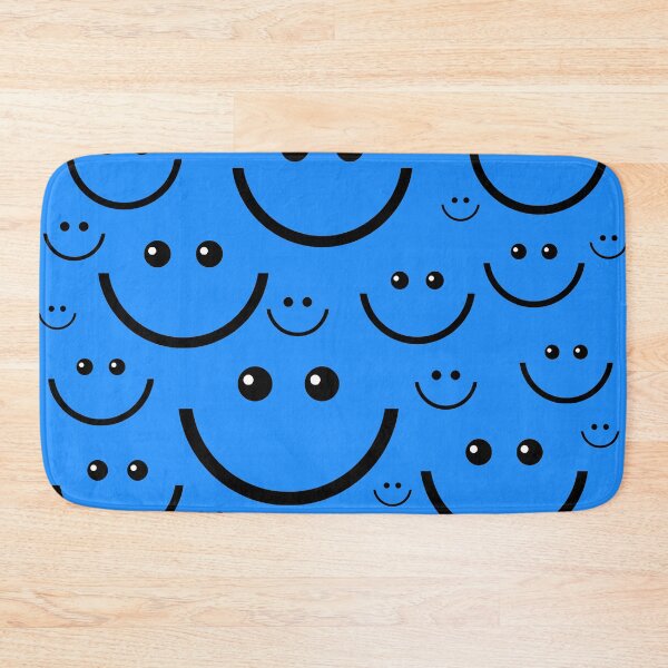 Item preview, blue happy face pattern print designed and sold by Gossip Rag.