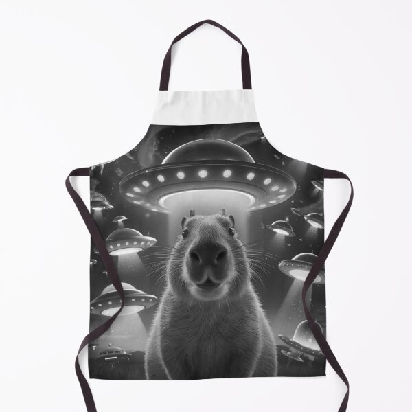 Item preview, Funny Graphic Tee Capybara Selfie with UFOs Weird designed and sold by Damcoc.
