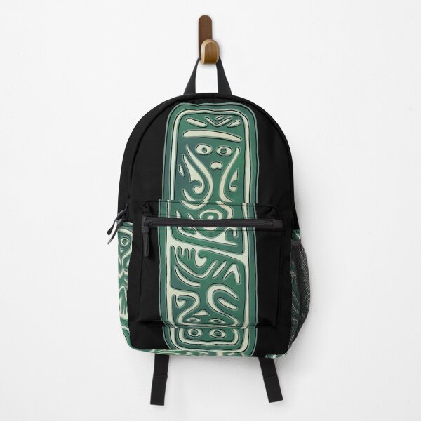Item preview, Double headed Human figure green flat stamp from Jalisco, Mexico designed and sold by DaveDanchuk.