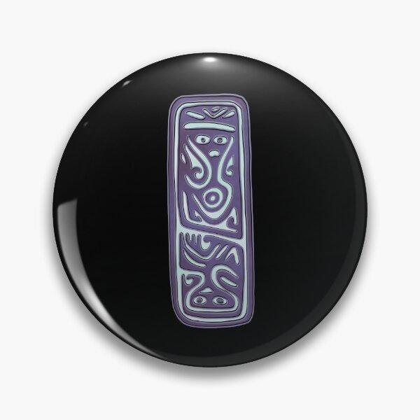 Item preview, Double headed Human figure purple flat stamp from Jalisco, Mexico designed and sold by DaveDanchuk.