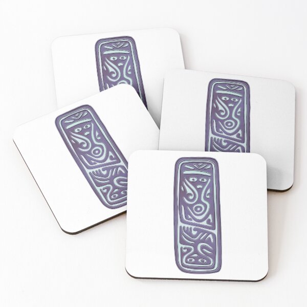Item preview, Double headed Human figure purple flat stamp from Jalisco, Mexico designed and sold by DaveDanchuk.