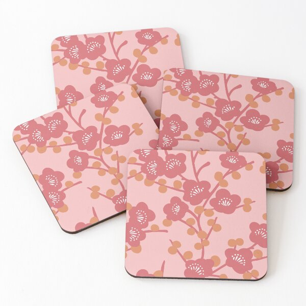 Item preview, Modern Cherry Blossom - Pink & Orange designed and sold by Sarah Thorpe Designs .
