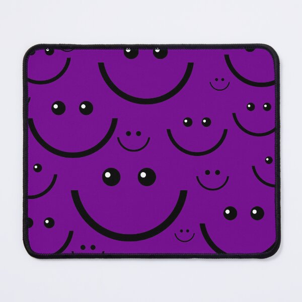 Item preview, purple happy face pattern print designed and sold by Gossip Rag.