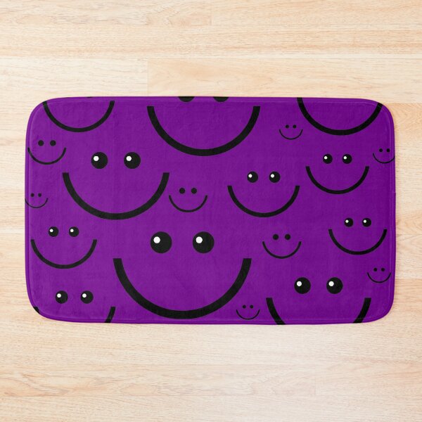 Item preview, purple happy face pattern print designed and sold by Gossip Rag.
